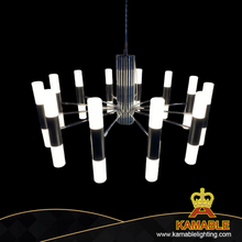 مصباح متدلي من الأكريليك المعدني الدقيق لغرفة المعيشة المعاصرة باللون الأسود (KIZ-62P)