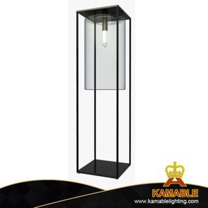 مصباح أرضي قائم من المعدن والزجاج الحديث (KPL1807)