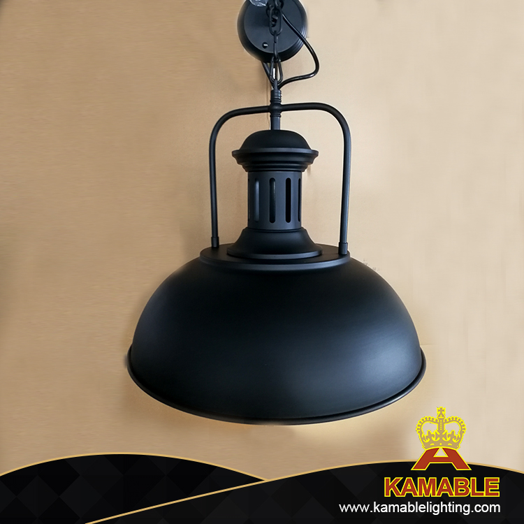 مصباح قلادة ديكور المنزل الصناعية السوداء (C725)