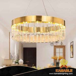 مصباح معلق زجاجي من الحديد الزخرفي لغرفة الطعام (KPL1820)